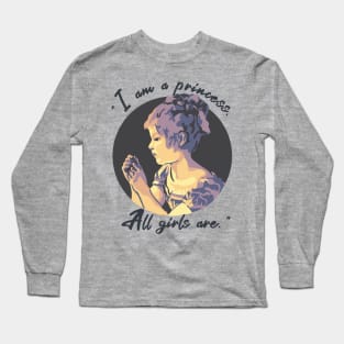 A Little Princess Portrait and  Quote Long Sleeve T-Shirt